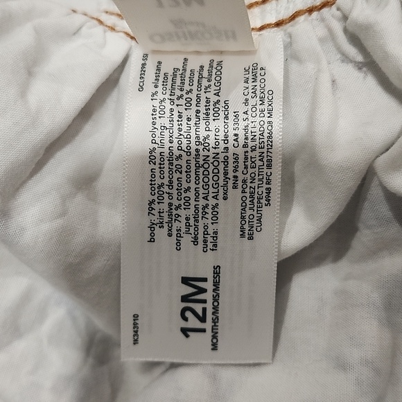 OshKosh Baby 12 mth overall dress with butterflies - Picture 5 of 5